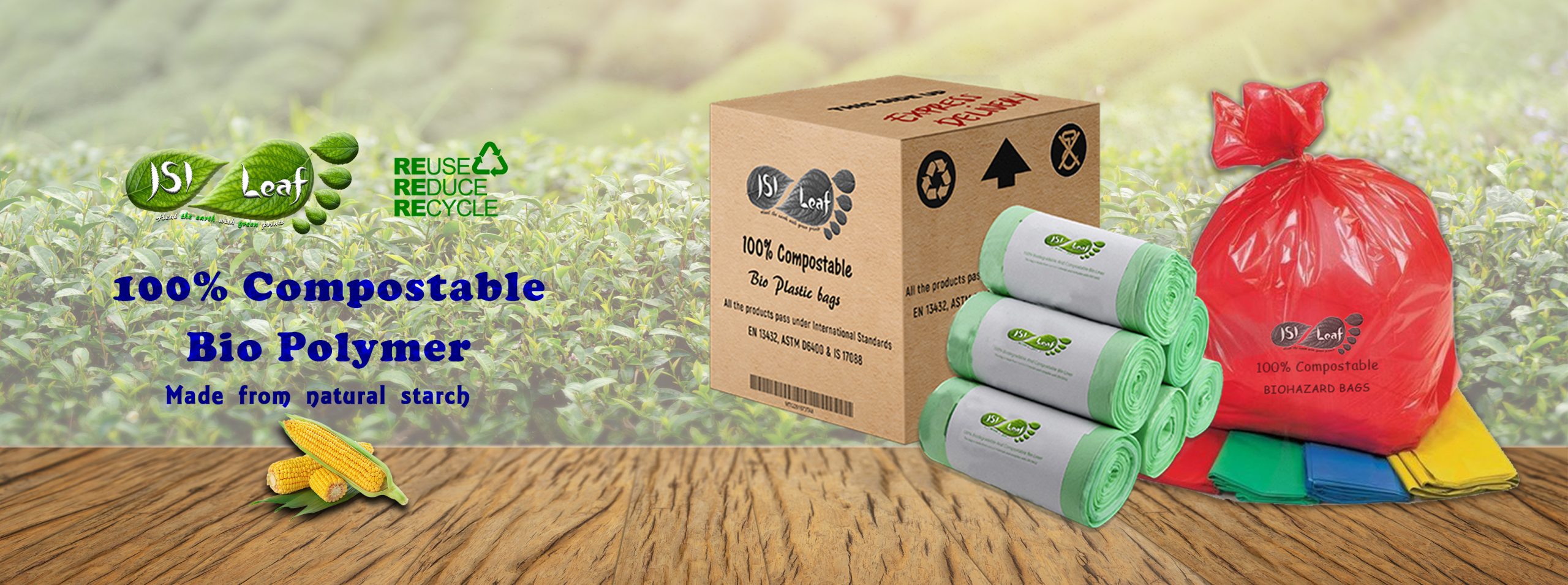 jsi leaf compostable plastic bags